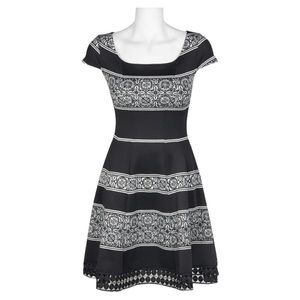 Donna Rocco black and white A-line dress size 4.